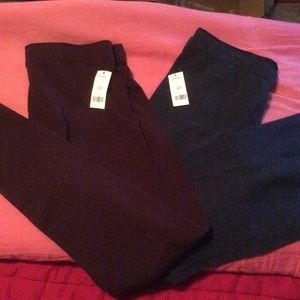 Two Pairs of Leggings (Dark Gray and Burgundy)